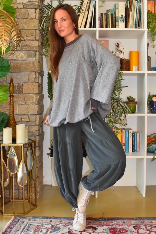 Sander Pull Tie Fine Knit Grey Marl